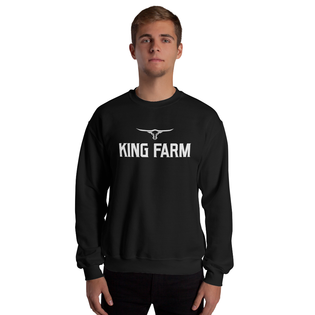 Blusa Moletom Flanelada Estampa King Farm Modelo Sem Capuz Alta Qualidade