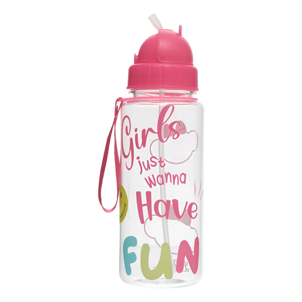 Garrafa Com Canudo Escolar Passeio 500 Ml Lilica Have Fun Infantil Menina