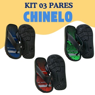 Combo 3 Pares De Chinelo Sandália Infantil Masculino Para Meninos Macio e Confortavel em Oferta na Shopee