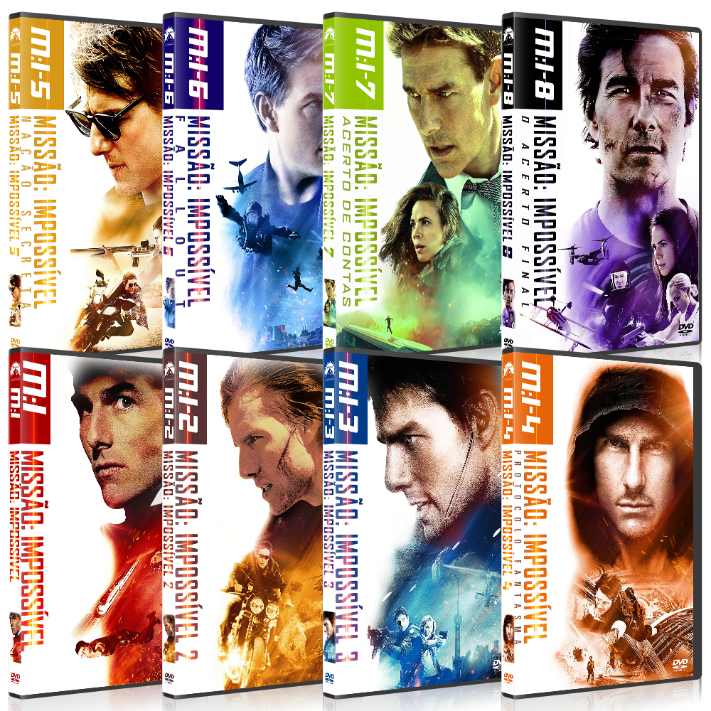 DVD Coleção Missão Impossível com 8 Filmes (EDIÇÃO DE COLECIONADOR) - Alta Qualidade *PROMOÇÃO*