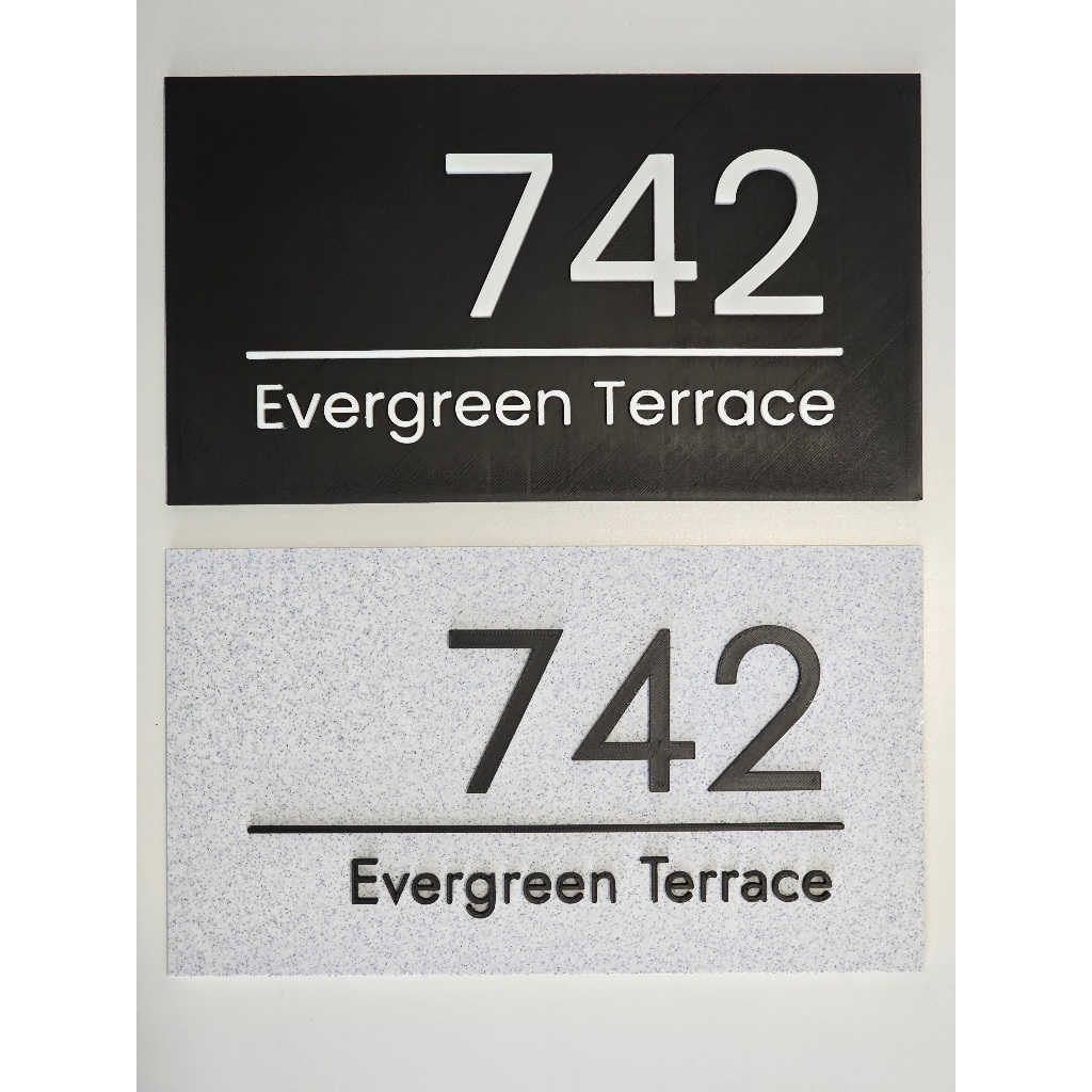 Placa Personalizada para Casa/Sala/Prédio– 23x13 cm| Até 5 Números + 10 Letras| Cores Personalizadas