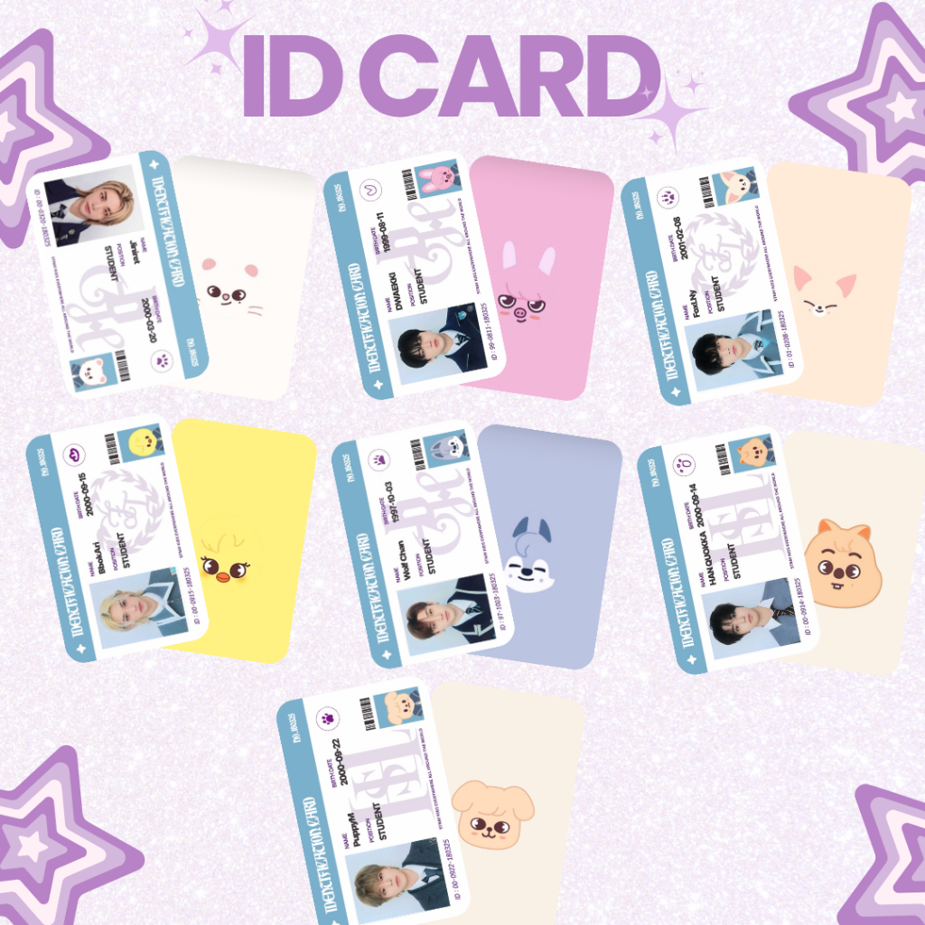 ID CARD PLASTIFICADO STRAY KIDS (SKZOO) TODOS OS IDOLS em Oferta na Shopee