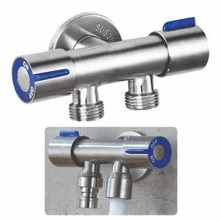 Registro Torneira Válvula Dupla Saída 1/2  Banheiro Cozinha Área De Serviço Lavabo Metal
