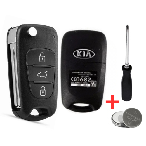 Chave Canivete Capa Carcaça para Kia Cerato Sportage Soul 2010 2011 2012 2013 2014 Kit + Bateria + Chave Phillips em Oferta na Shopee