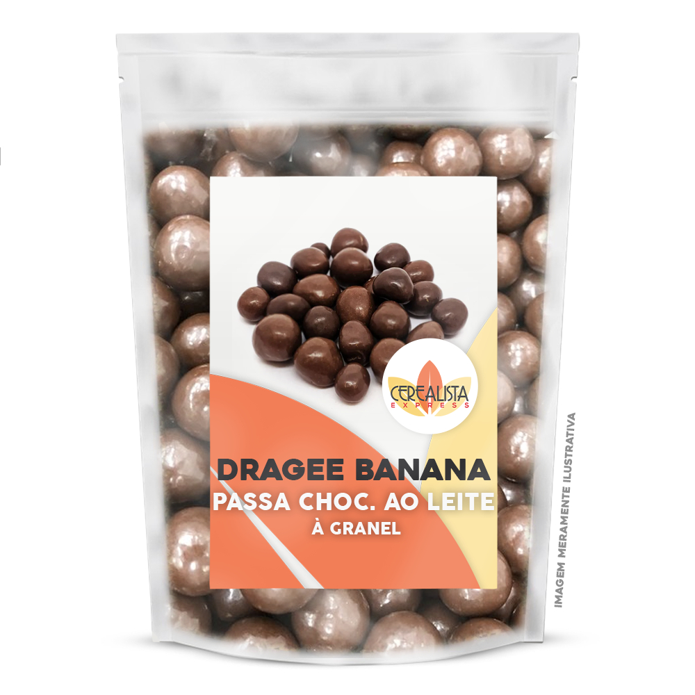 Chocolate Drageado Banana Passa ao Leite a Granel em Oferta na Shopee