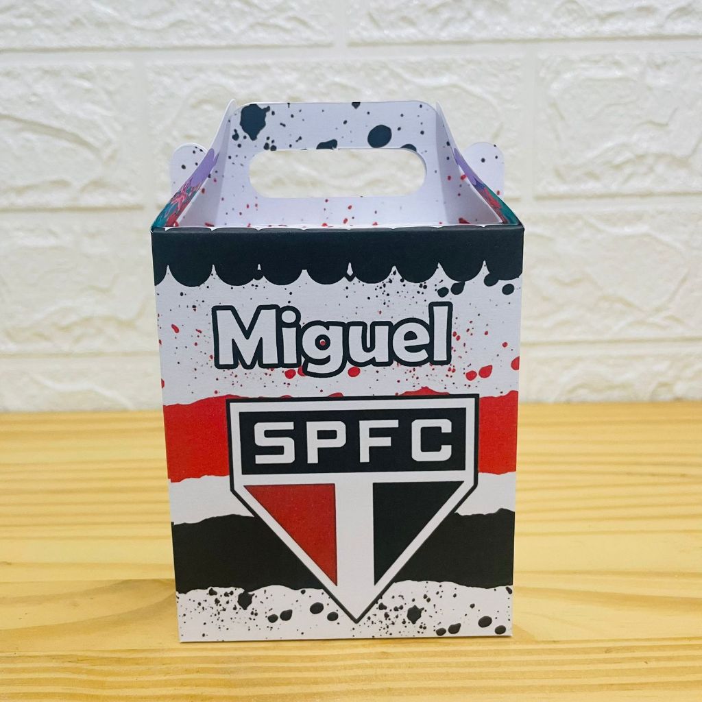 São Paulo - Lembrancinha Aniversário Caixinha Maletinha Personalizada desmontado