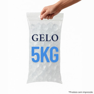 Saco para Gelo 5 kg Transparente 28×60 Pacote c/ Alça – Embalagem Resistente Para Selagem Quente
