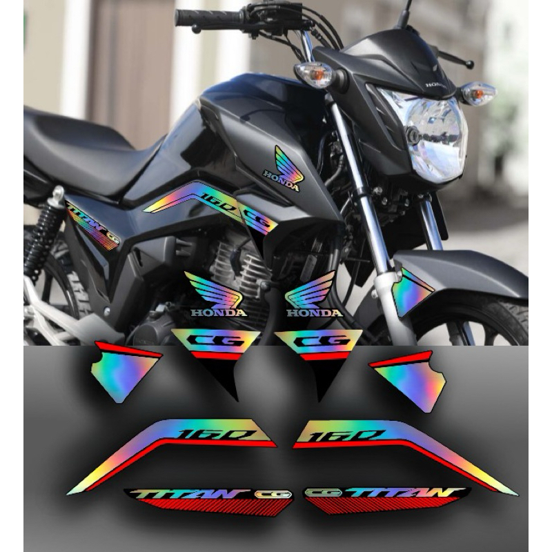 Adesivos holográfico para titan 160 2022 a 2024 em Oferta na Shopee