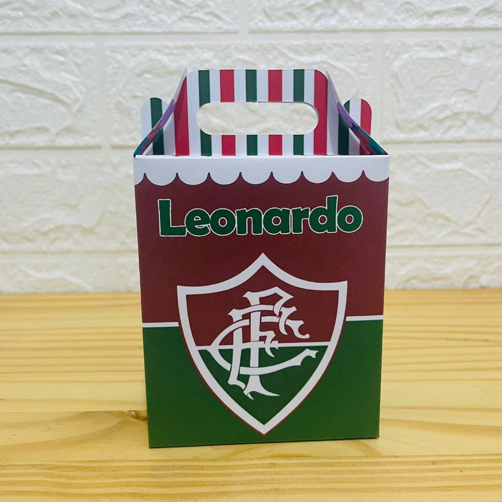 Fluminense - Maletinha Lembrancinha Aniversário Personalizada - Desmontadas