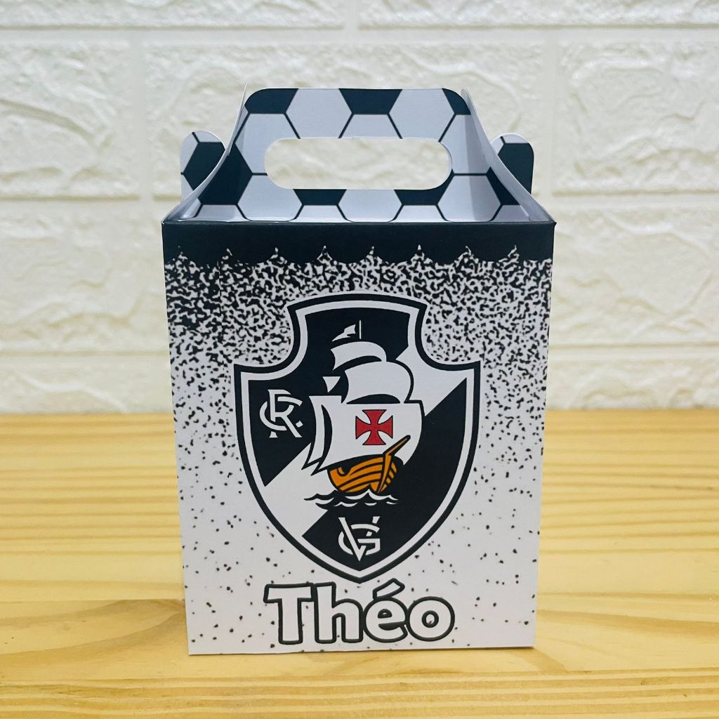 Vasco - Lembrancinha Aniversário Caixinha Maletinha Personalizada desmontada