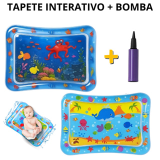 Tapete De Atividades Para Bebês Inflável Interativo Aquario Almofada Sensorial Menino e Menina em Oferta na Shopee