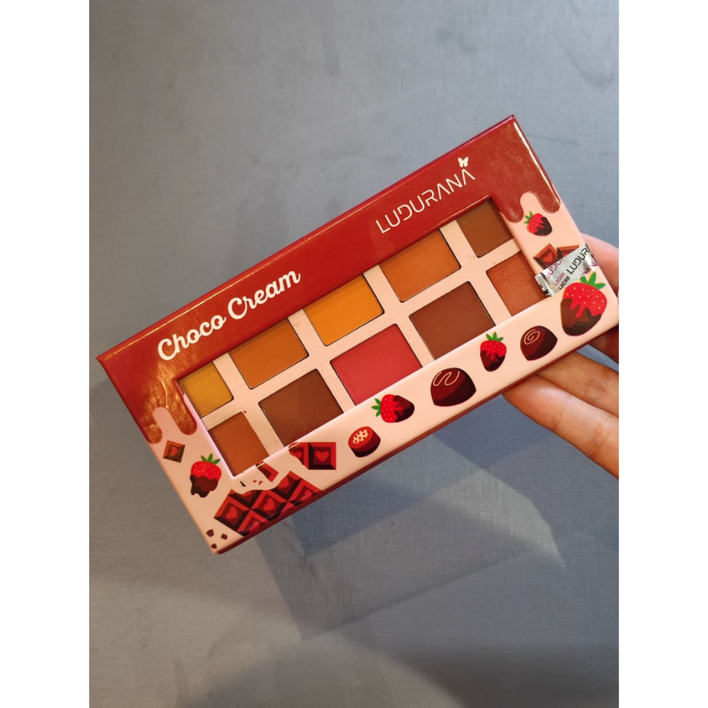 Paleta de Sombra 10 cores Choco Cream Ludurana B0363 em Oferta na Shopee