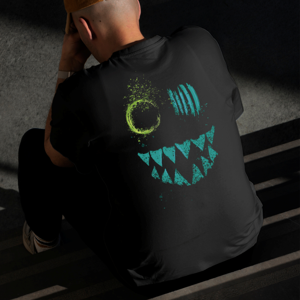 Camiseta Masculina Estampada Sorriso Atacado 100% Algodão Estilo Conforto Diário Do Tamanho P ao GG
