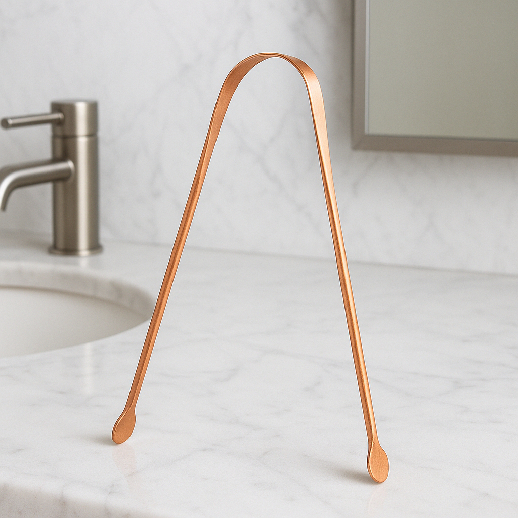 Limpador de Lingua Ayurveda 100% Cobre Original