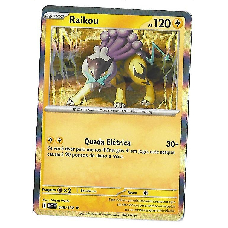 Pokemon Raikou Holofoil Escarlate e Violeta Mega Evolução