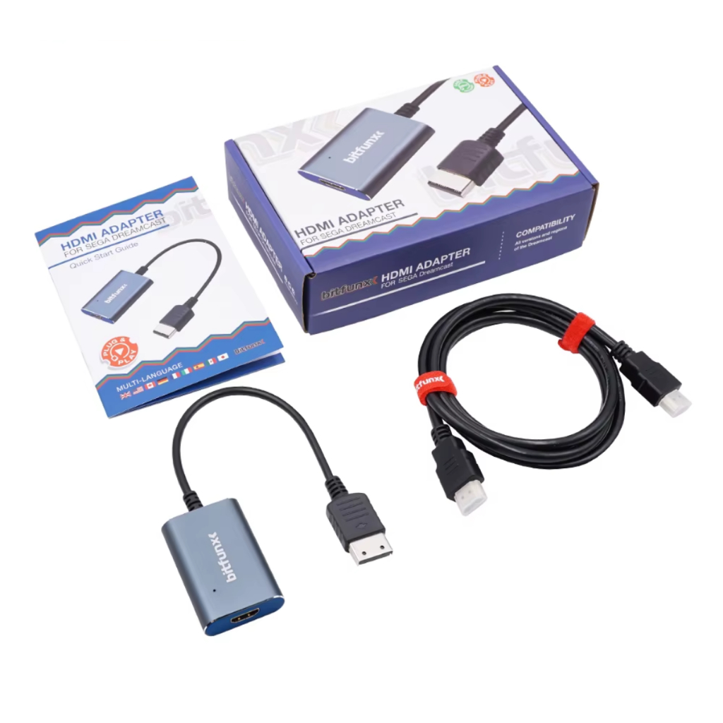 Dreamcast conversor HDMI adaptador HDMI Bitfunx Dreamcast