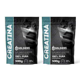 Kit: 2 Creatinas Monohidratadas 500g - Soldiers Nutrition em Oferta na Shopee