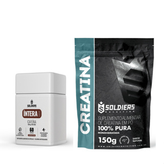 Kit: Creatina Monohidratada Pura 150g + Termogênico Cafeína Íntera Focus Natural - Soldiers Nutrition em Oferta na Shopee