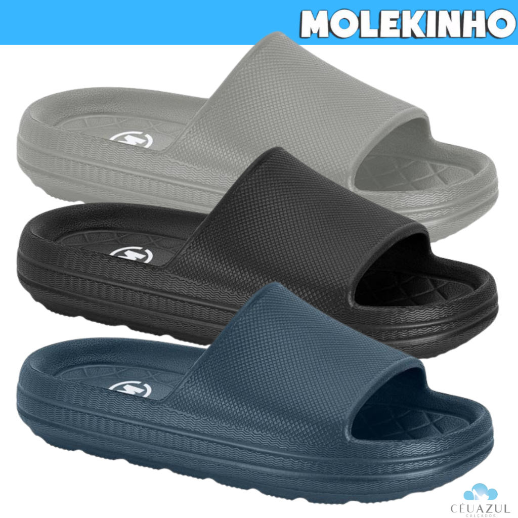 Chinelo Slide Molekinho Infantil Nuvem Masculino Conforto Leveza em Oferta na Shopee