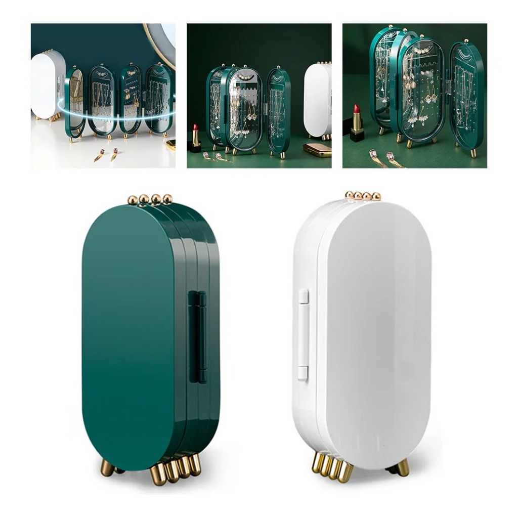 Porta Joia Organizadora Feminina Requintado Anel, Brincos, Colar Portátil em Oferta na Shopee