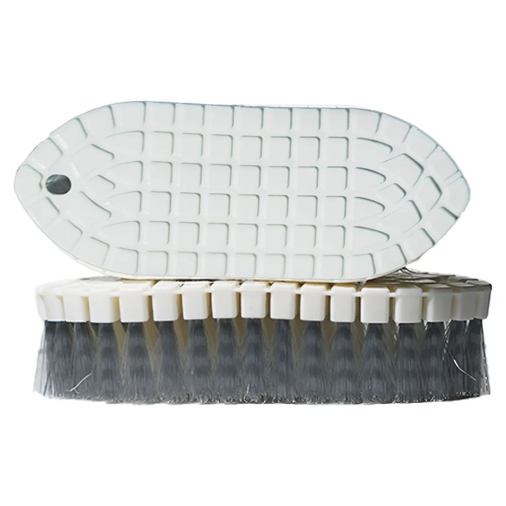 kit 2 Escovas Lava Roupa Multiuso Flexível Esfregar Branco