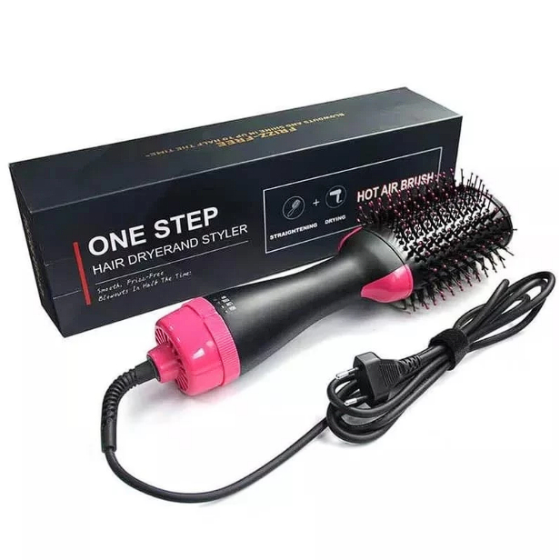 Escova Secadora Alisador Elétrica Quente Cabelo Com 3 Em 1 110V