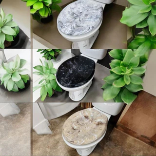 Assento Sanitário Almofadado Soft estampado Oval/Universal em Oferta na Shopee