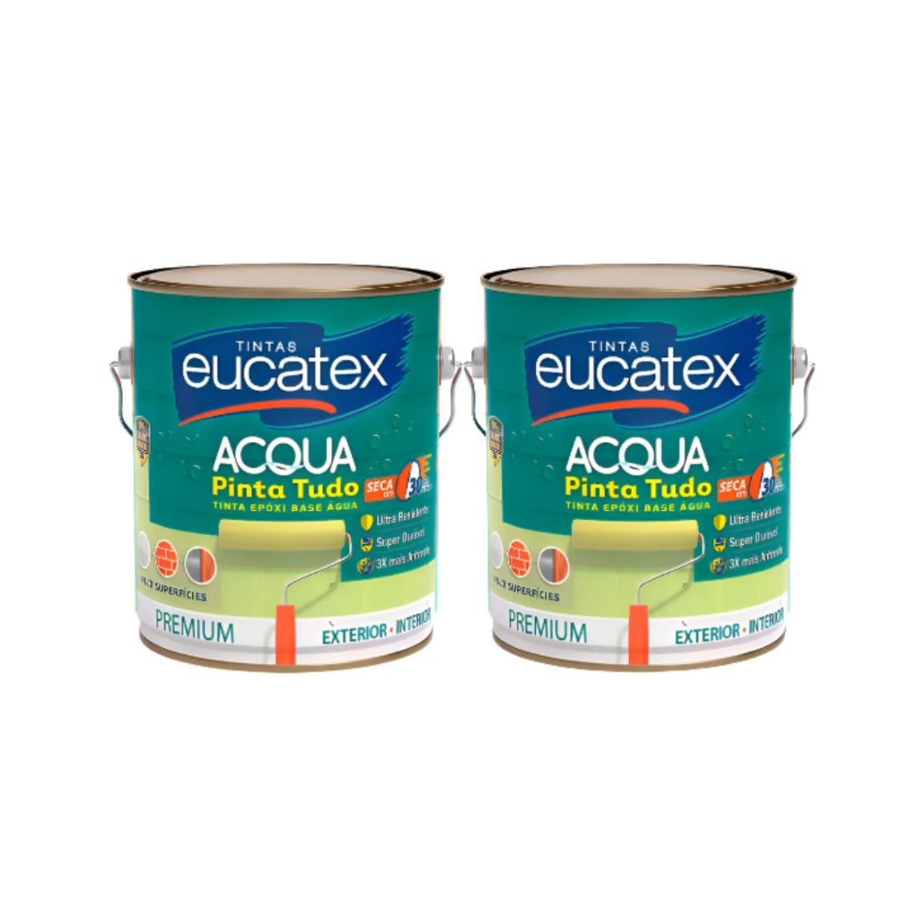 Kit 2 Tintas P/ Azulejos Epóxi Base Água Eucatex 3,6l Branco em Oferta na Shopee