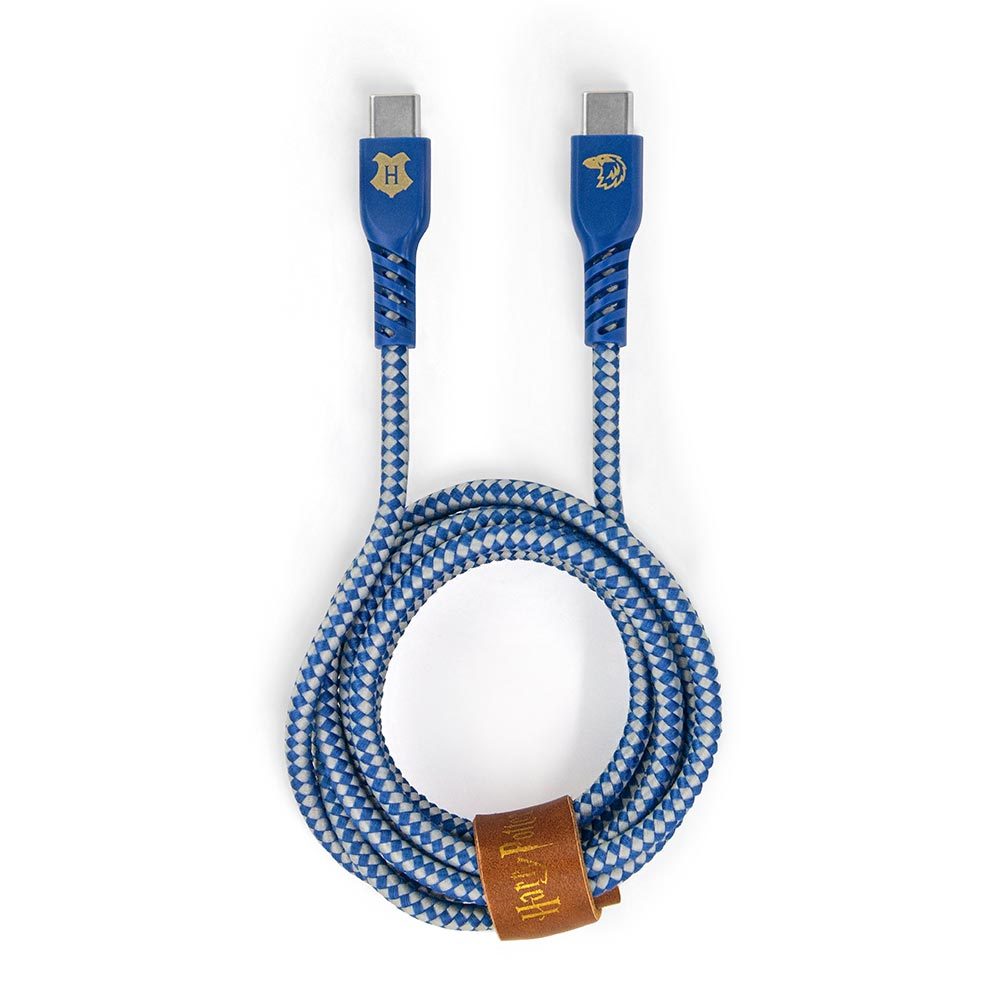 Cabo USB-C para USB-C Azul | Corvinal Harry Potter em Oferta na Shopee
