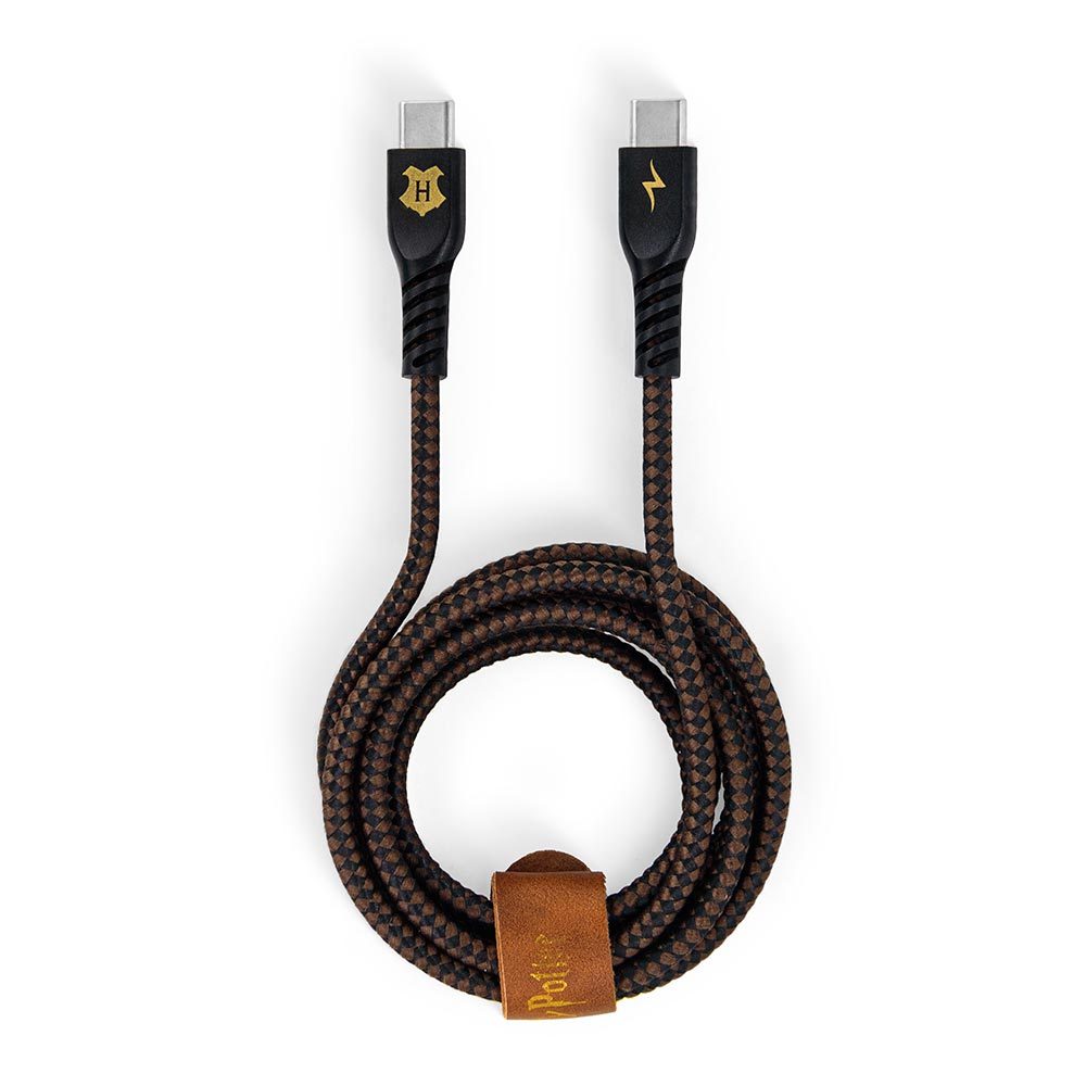Cabo USB-C para USB-C Preto | Hogwarts Harry Potter
