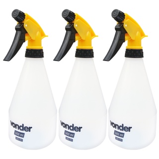 Kit 3 Borrifador Pulverizador Manual Vonder 500ml Jato Regulável Spray Névoa Jardim Agrícola Faxina em Oferta na Shopee