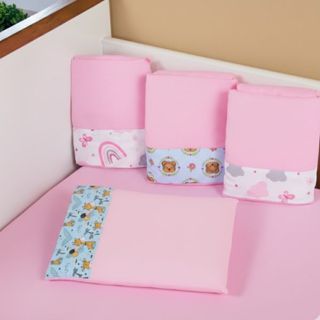 Jogo Lençol Berço Americano 2 Peças Microfibra Alta Qualidade Menina e Menino em Oferta na Shopee