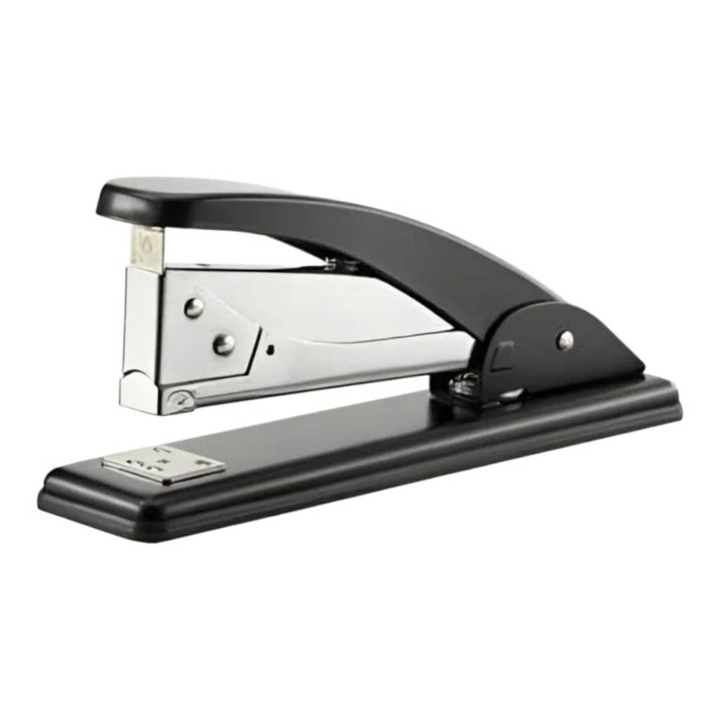 Grampeador De Mesa Profissional Metal Preto 20cm P/ 30 Fls