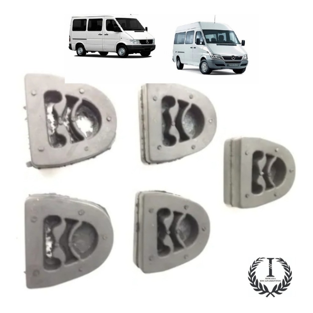 5 Borracha / Coxim Escapamento Sprinter Kit C/ 5 Peças