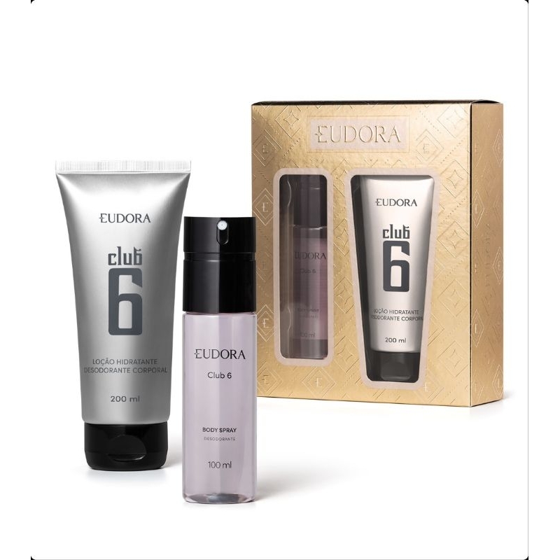 Kit Presente Club 6: Body Spray 100MI + Loção Corporal 200MI