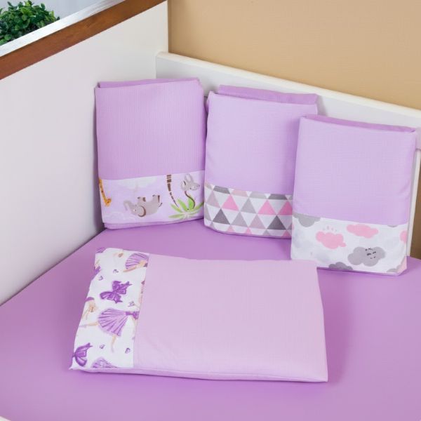 Kit 3 JOGOS de lençol berço AMERICANO 2 peças cada jogo Microfibra Alta Qualidade