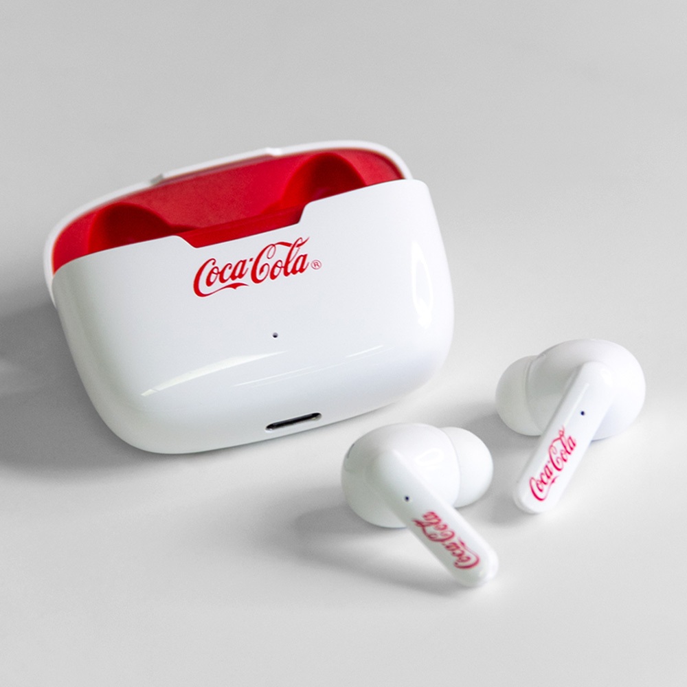 Fone de Ouvido TWS Branco | Flow Earbuds Coca-Cola em Oferta na Shopee