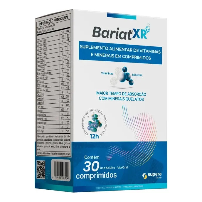 Bariat XR - 30 Comprimidos - Suplemento Alimentar para Pós-Bariatrica