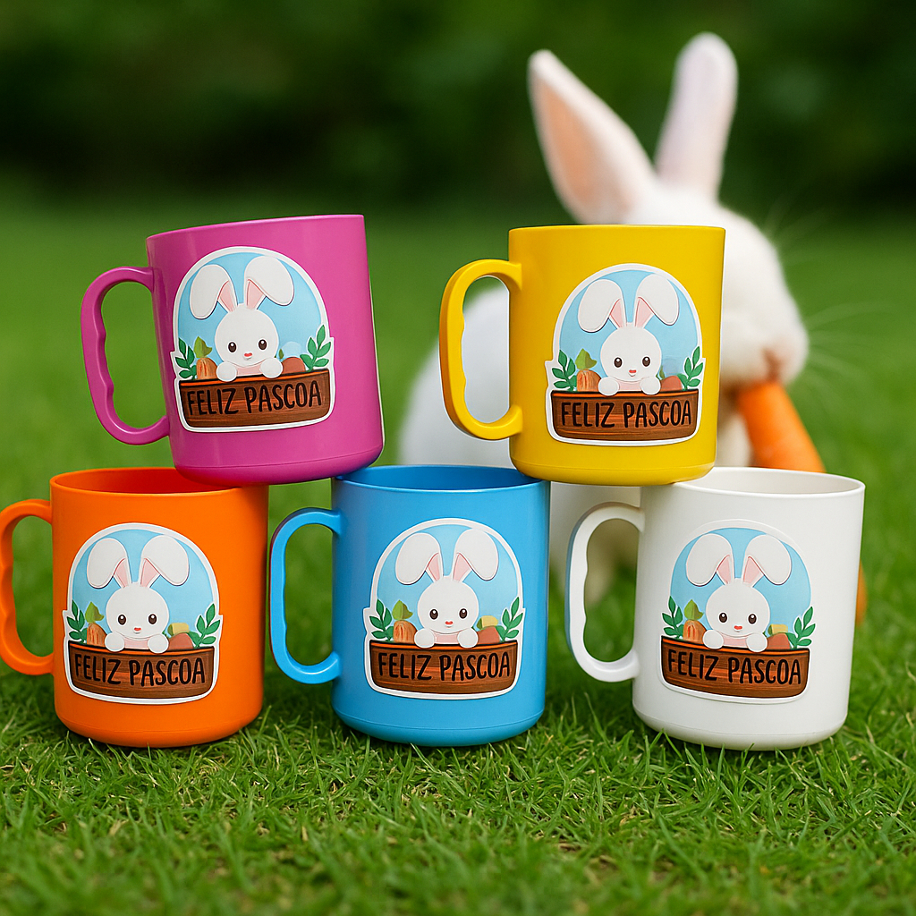 Copo 20çs personalizado coelho da pascoa infantil menino menina varias cores familia escola igreja em Oferta na Shopee
