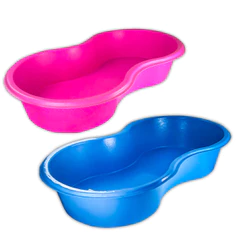 Piscina Infantil Formato Feijão 50L/100L Caixa Multiuso Polietileno Compacta Plástica Afort Azul