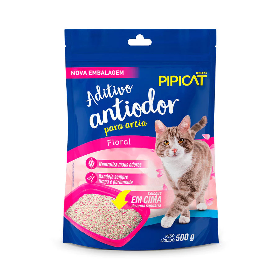 Aditivo Pipicat Kelco Antiodor Floral P/ Areia Gatos 500g
