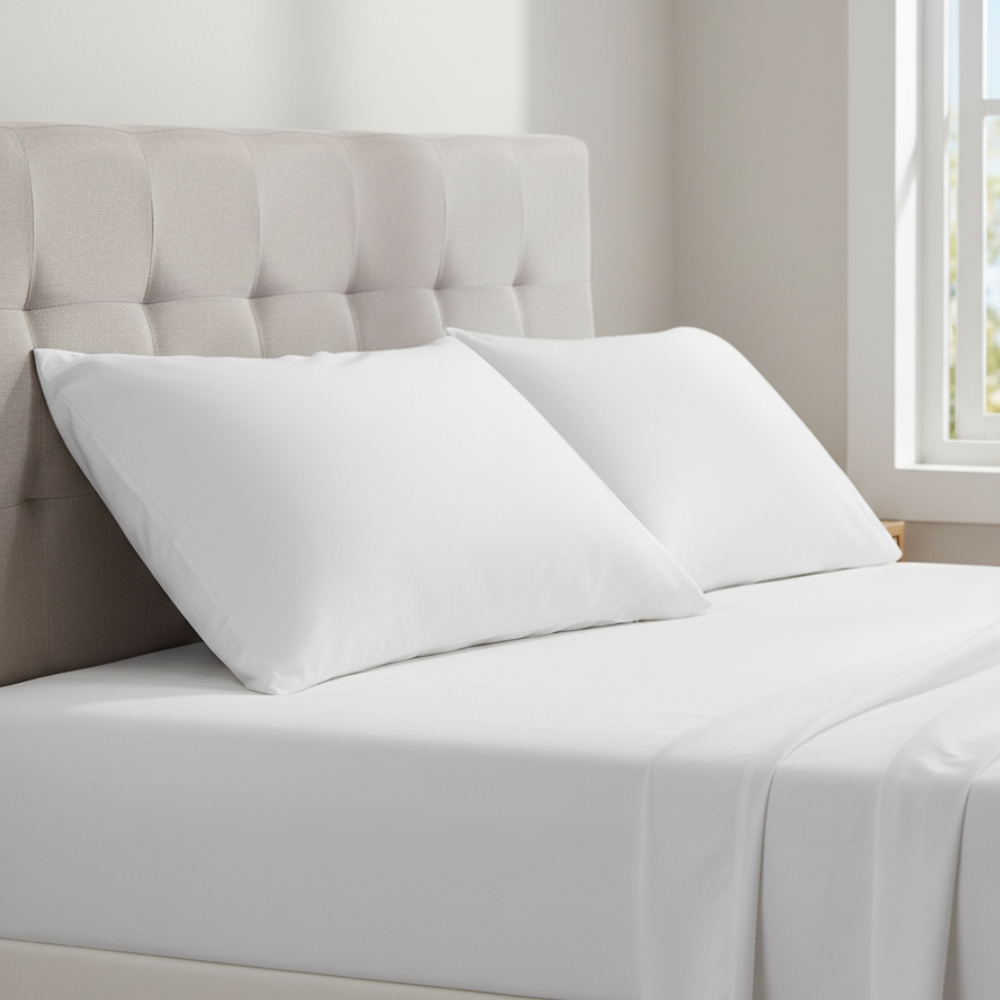 Kit 2 Travesseiros Micropercal Softy Suporte Firme Enchimento Silicone em Oferta na Shopee