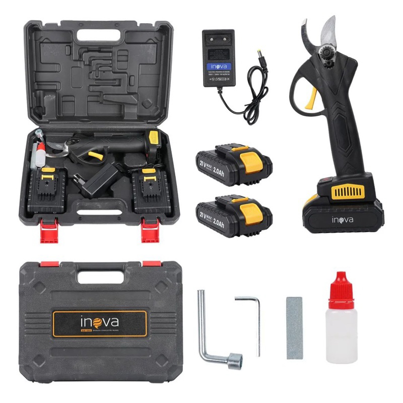 Tesoura Alicate Poda Galho Inova Árvore Elétrica Tesoura de poda 25mm 21V/2000mAh 2 Baterias