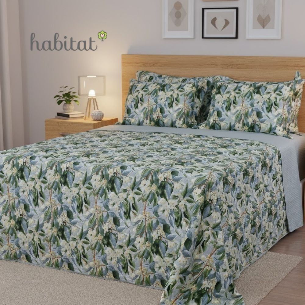 Kit Colcha Cobre Leito Solteiro Casal Queen King Super King Dupla Face Eucalipto Ultrasonic Habitat em Oferta na Shopee