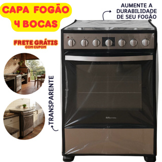 Capa Fogão 4 Bocas Universal Transparente – Protetora Anti-Gordura, Poeira e Sujeira Fácil de Limpar em Oferta na Shopee