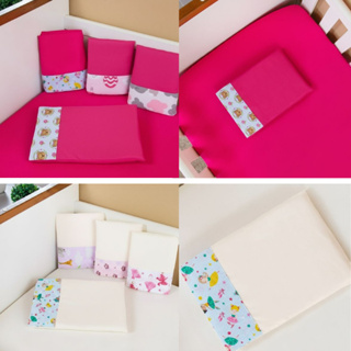 Combo 02 Jogos Berço Padrão Americano 02 pçs lençol com elástico e fronha Microfibra Alta Qualidade em Oferta na Shopee