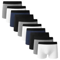 Kit 10 Cuecas Basic 100% Algodão Boxer Sortido Masculino
