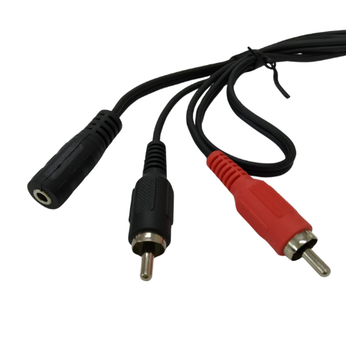 Cabo Adaptador P2 Fêmea Estéreo para RCA – 55cm Áudio Arcano®