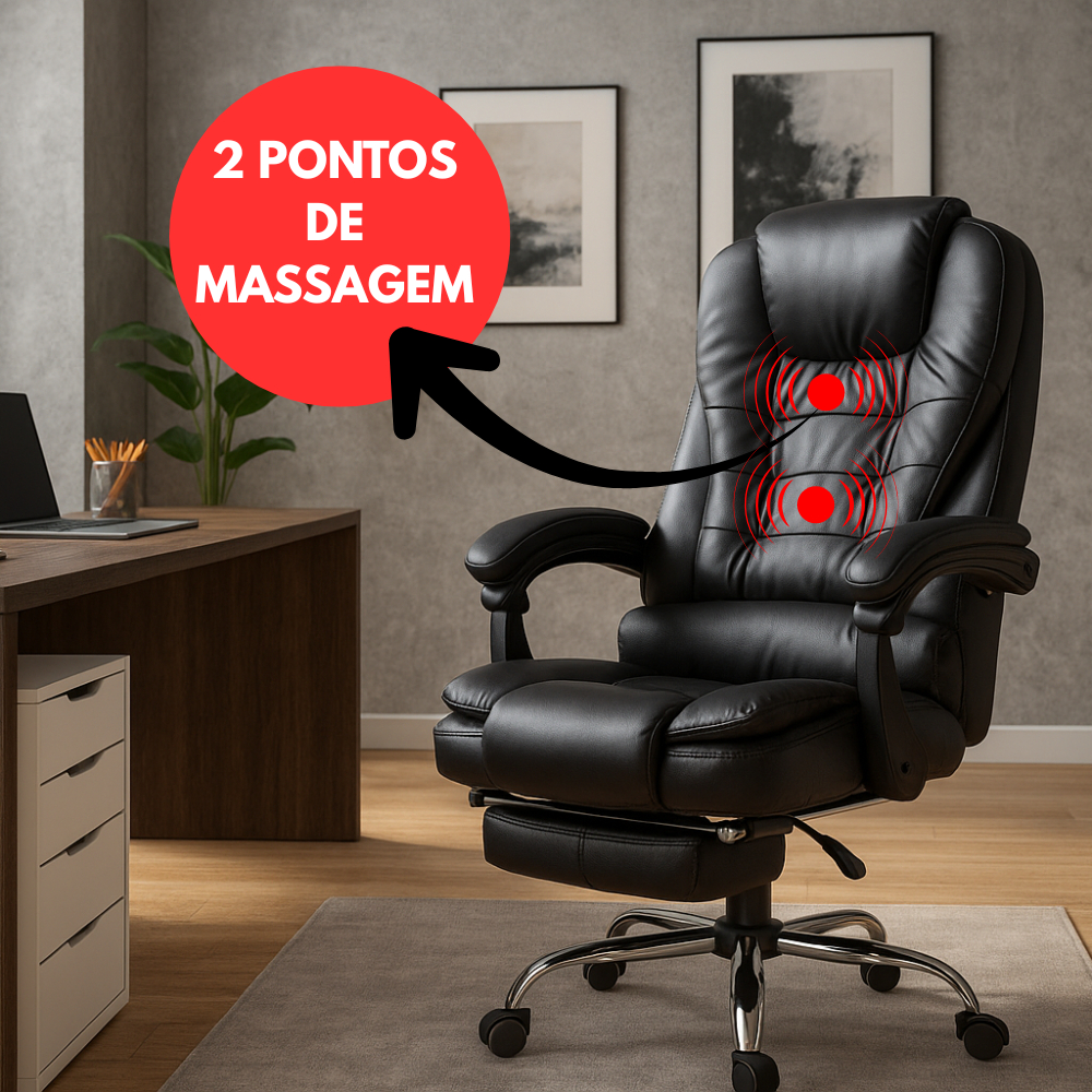 CADEIRA EXECUTIVA 2 PONTOS DE MASSAGEM CONFORTAVEL em Oferta na Shopee