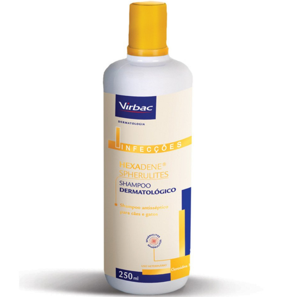 Shampoo Hexadene Spherulites Antisséptico Cães E Gatos 250ml